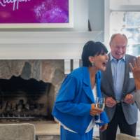 Faculty excited in their conversation